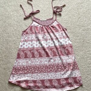 Boutique Rose and White Striped Camisole